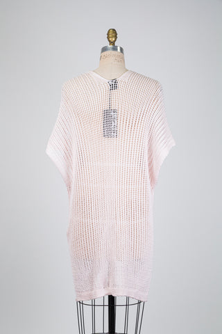 Shimmering openwork knit pink tunic (12/18)