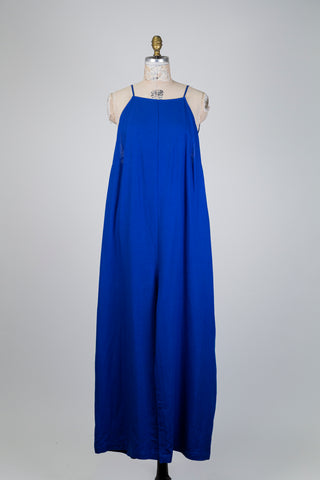 Jumpsuit bleu royal à jambe large (14/16)