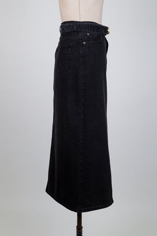 Jupe noire en denim (4-6-8-12-14)
