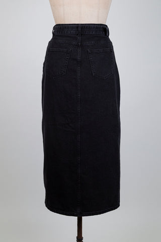 Jupe noire en denim (4-6-8-12-14)