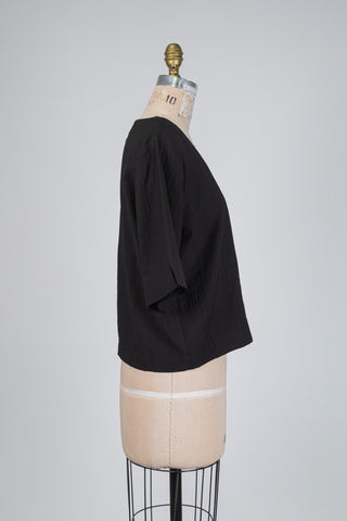 Haut noir écourté et ample (M)