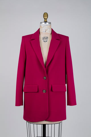 Raspberry pink oversized blazer (XS)