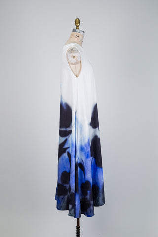 Robe blanche évasée aquarelle (M+L)
