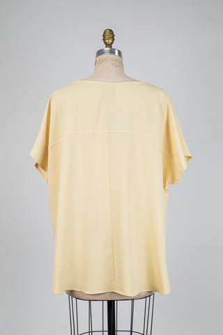 Flowy ivory yellow blouse (14/16)