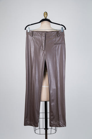 Pantalon en faux cuir brun (0 à 6)