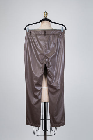 Pantalon en faux cuir brun (0 à 6)