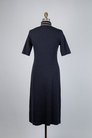 Anthracite knit mock-neck dress (8)