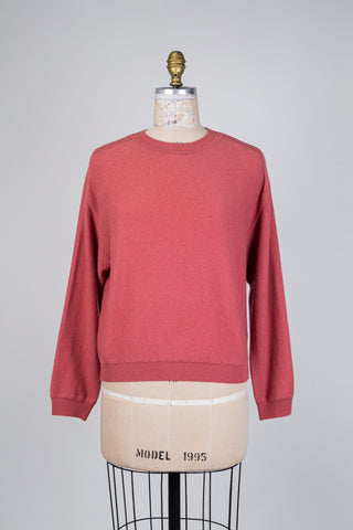 Brick red soft knit sweater (4)
