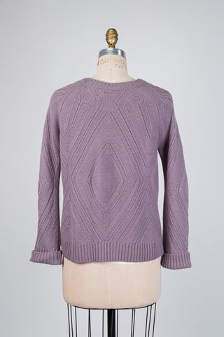 Chandail en cachemire mauve cendré (6)