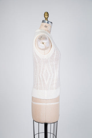 Débardeur en tricot mérinos crème (6)