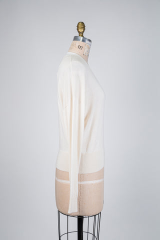 Cream sweater with glitter neckline (6)