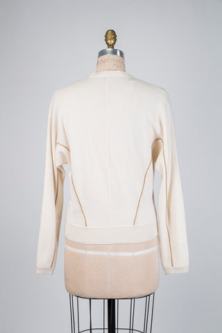 Ecru sweater with contrasting details (6)