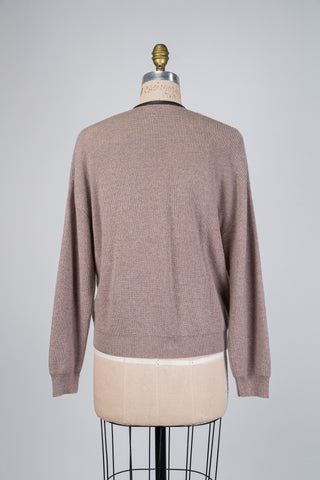 Heather taupe cardigan-style sweater (6)