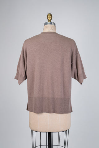 Chandail pur cachemire taupe rosé (6+)