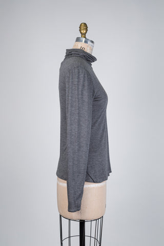 Col roulé ultra doux réversible gris chiné (6)