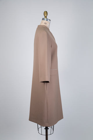 Taupe dress with jeweled detail (8+10)