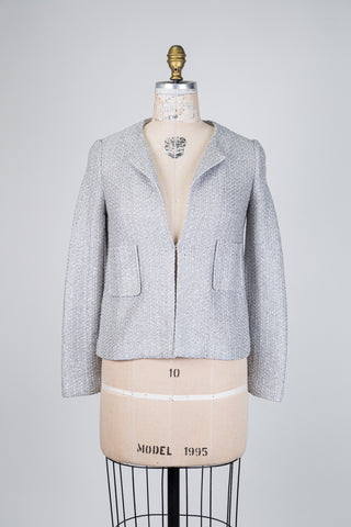Precious luminous grey knit jacket (4)