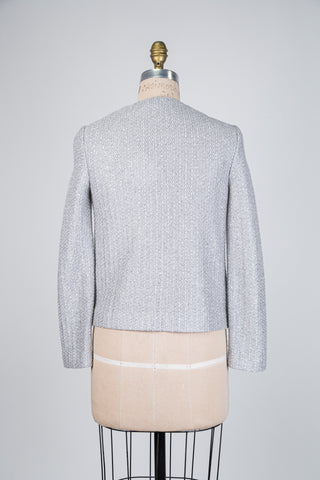 Precious luminous grey knit jacket (4)