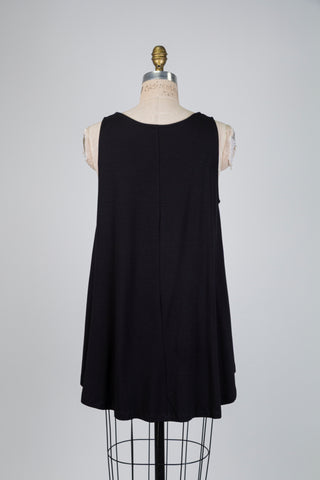 Camisole trapèze noire (TU)
