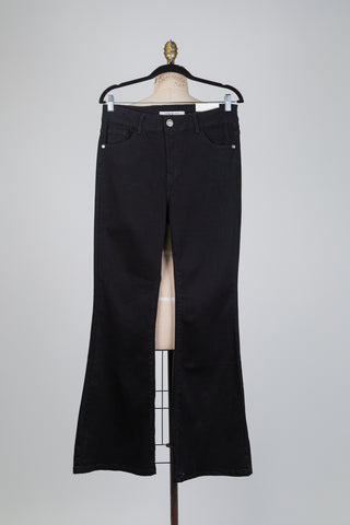 Black denim bootcut jeans (10)