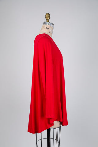 Tunique trapèze rouge vermillon (TU)