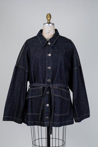 Navy denim utility jacket (14/16)