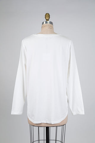 T-shirt manches longues blanc neige (XXL)