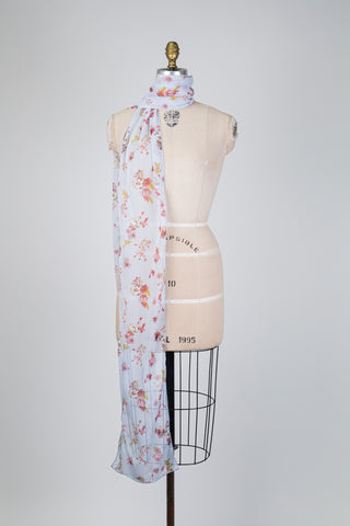 Light blue summer prairie scarf (XXL)