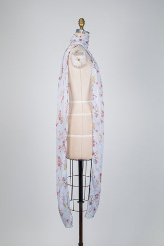 Light blue summer prairie scarf (XXL)