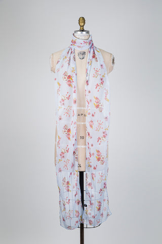 Light blue summer prairie scarf (XXL)