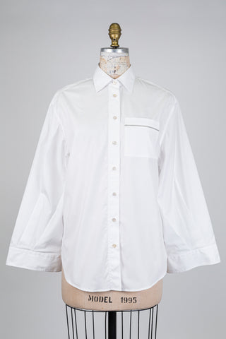 Chemisier blanc à manches ballon (6+)