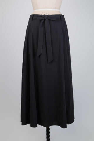 Jupe maxi noire en coton (14/16)