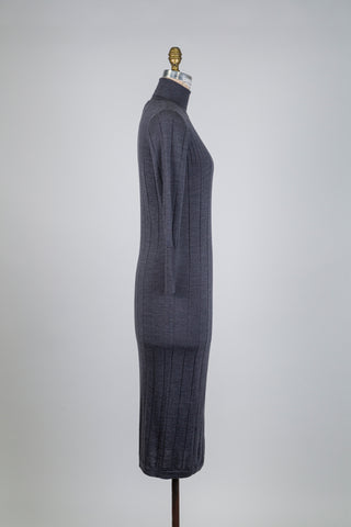 Fine grey knit sweater dress (S)