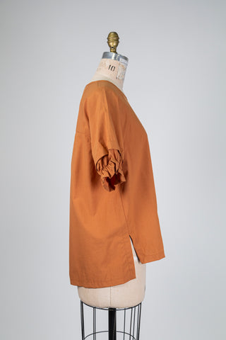 Blouse camel à double manches (S+)