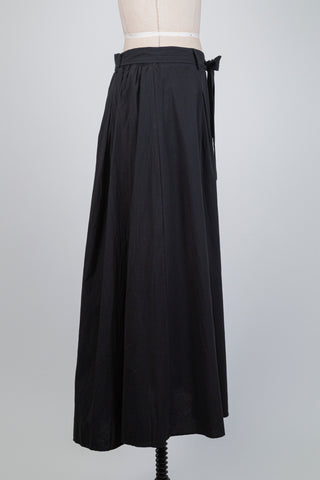 Jupe maxi noire en coton (14/16)