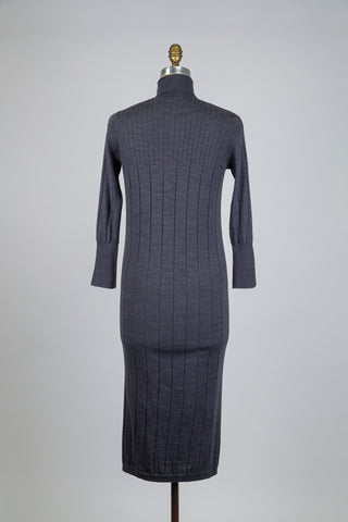 Fine grey knit sweater dress (S)