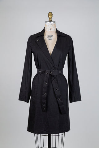 Veste blazer en lin techno noir (XS-S-M-L)