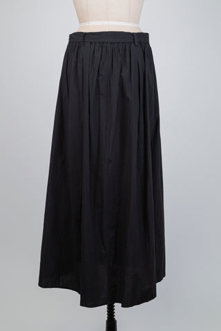 Jupe maxi noire en coton (14/16)