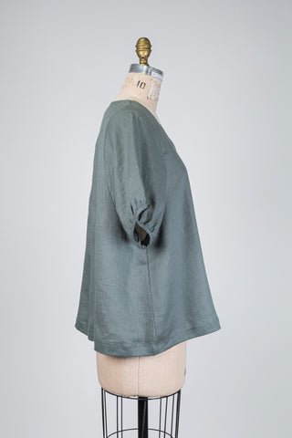 Balloon sleeve eucalyptus top (S+)