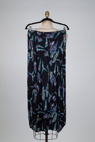 Pantalon ballon noir tribal abstrait (S)