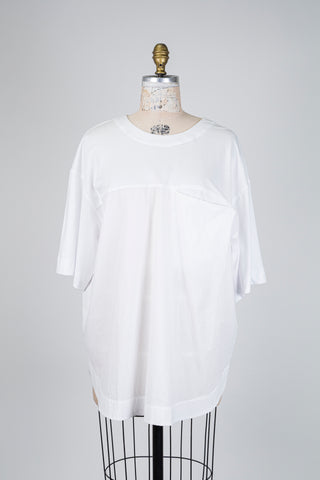 T-shirt bimatières blanc texturé (14/16)