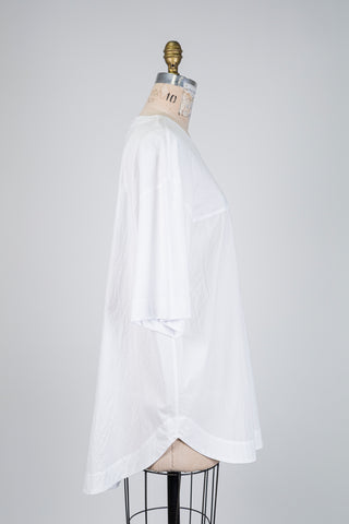 T-shirt bimatières blanc texturé (14/16)