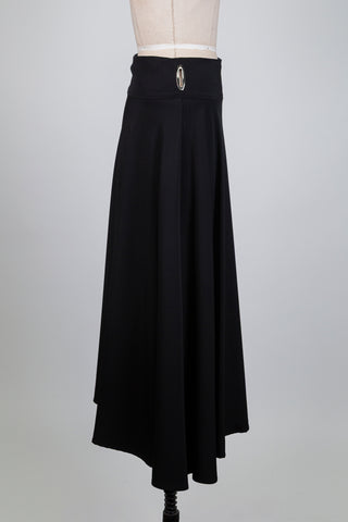 Double asymmetric black skirt (S+M)