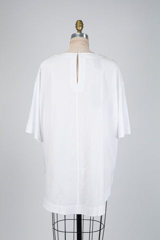 T-shirt bimatières blanc texturé (14/16)