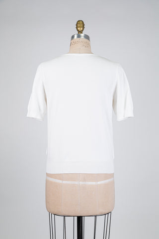 Chandail ivoire à manches courtes (4-6-8)