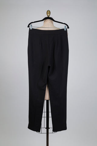 Pantalon tailleur noir à pinces (6)
