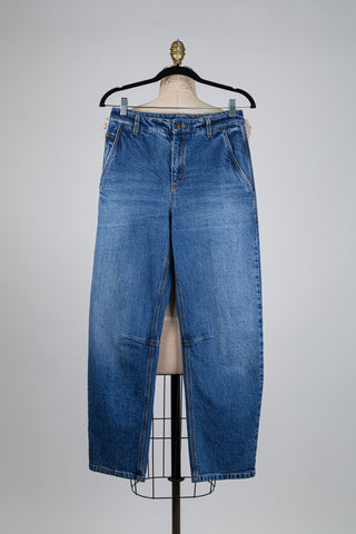 Pantalon denim cuisse délavée  (6)