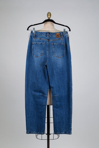 Pantalon denim cuisse délavée  (6)