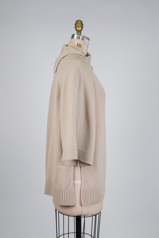 Chandail oversized écru à manches volumineuses (S)