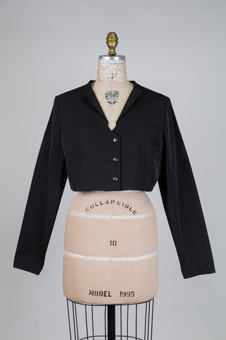 Structured black Spencer V-neck (M+L)